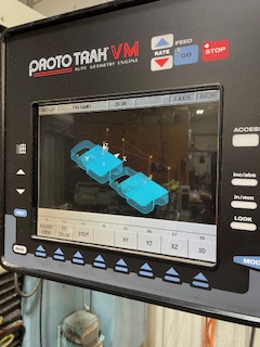 Machine showing an illustration of a design